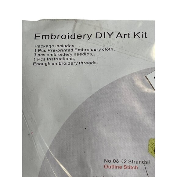 Embroidery DIY Art Kit CACTUS IN POTS Hoop Cloth Needles Thread NEW IN PACKAGE - Picture 4 of 4